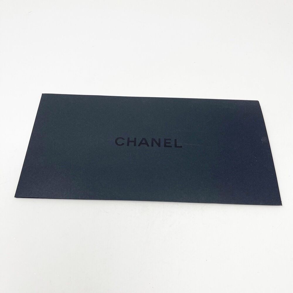 (1) Authentic CHANEL Black Sheath Inovice/Receipt Envelope 8 3/4 x 4 1/2